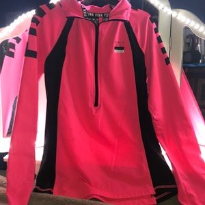 pink/victoria's secret half zip jacket